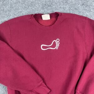 MV Sport Sweatshirt Mens Size M Maroon Crewneck Pullover Fleece Graphic Casual